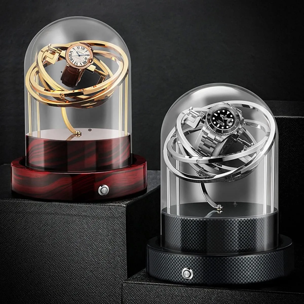 Watch Boxes Automatic Winder, Watch Box Automatic Single Glass Winder Single Glass Single Winder Super-Quiet Motor