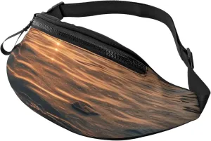 Water surface in the sunset Fanny Pack for Man Women Waist Bag Adjustable Belt Casual Chest Bag Bum Bags for Travel Sports Running Hiking Waist Packs