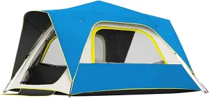 Waterproof Tent for Camping, 4 Person Tent Family Tent Pop Up Tent, 2 Mesh Windows for Ventilation, Pop Up Tents for Camping Picnic Party, Automatic I
