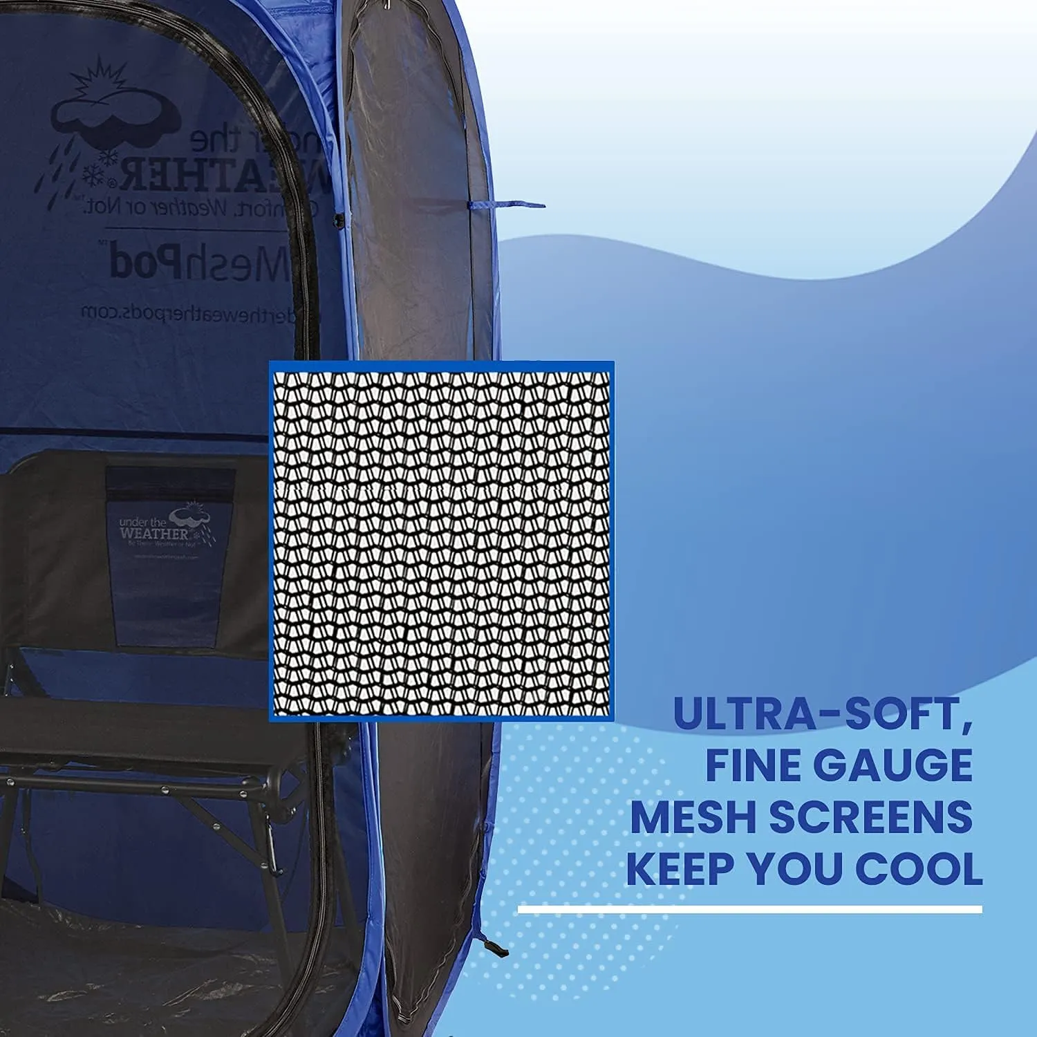 WeatherPod® The Original Shark Tank MyPod™ Mesh 1-2 Person Pop-Up Screen Pod - Keeps Out Bugs, Mosquitos, and Harmful UV Rays - UPF 50 for Maximum Protection from The Sun