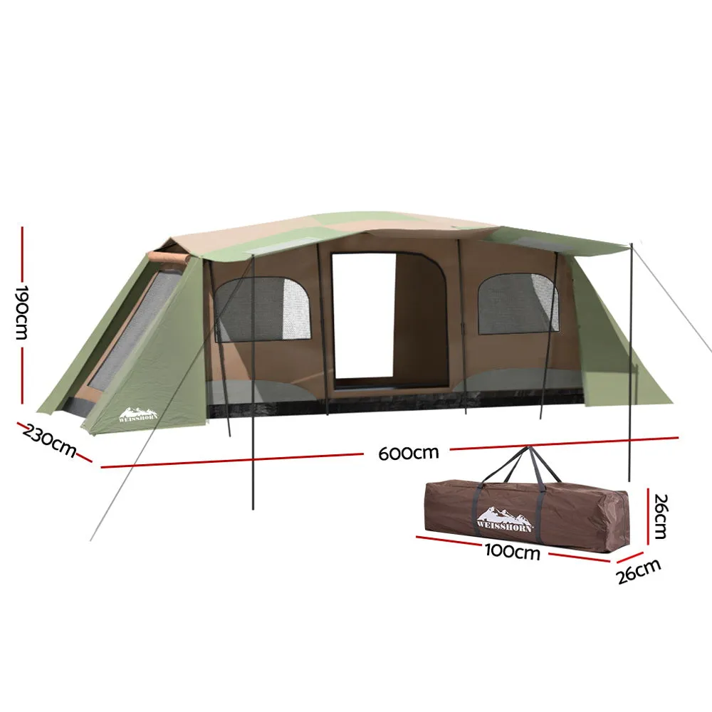Weisshorn Instant Up Camping Tent 10 Person Outdoor Family Hiking Tents 3 Rooms-NT_Rural