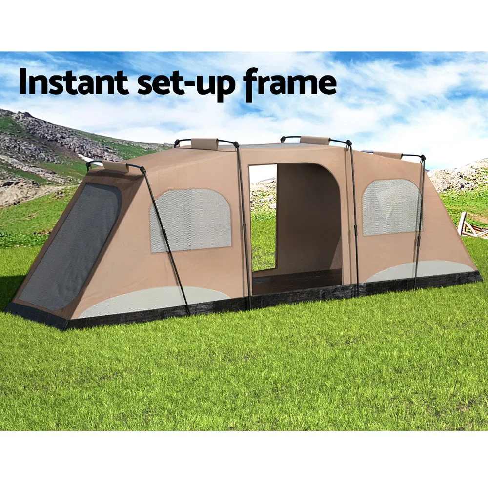 Weisshorn Instant Up Camping Tent 10 Person Outdoor Family Hiking Tents 3 Rooms-WA_Metro
