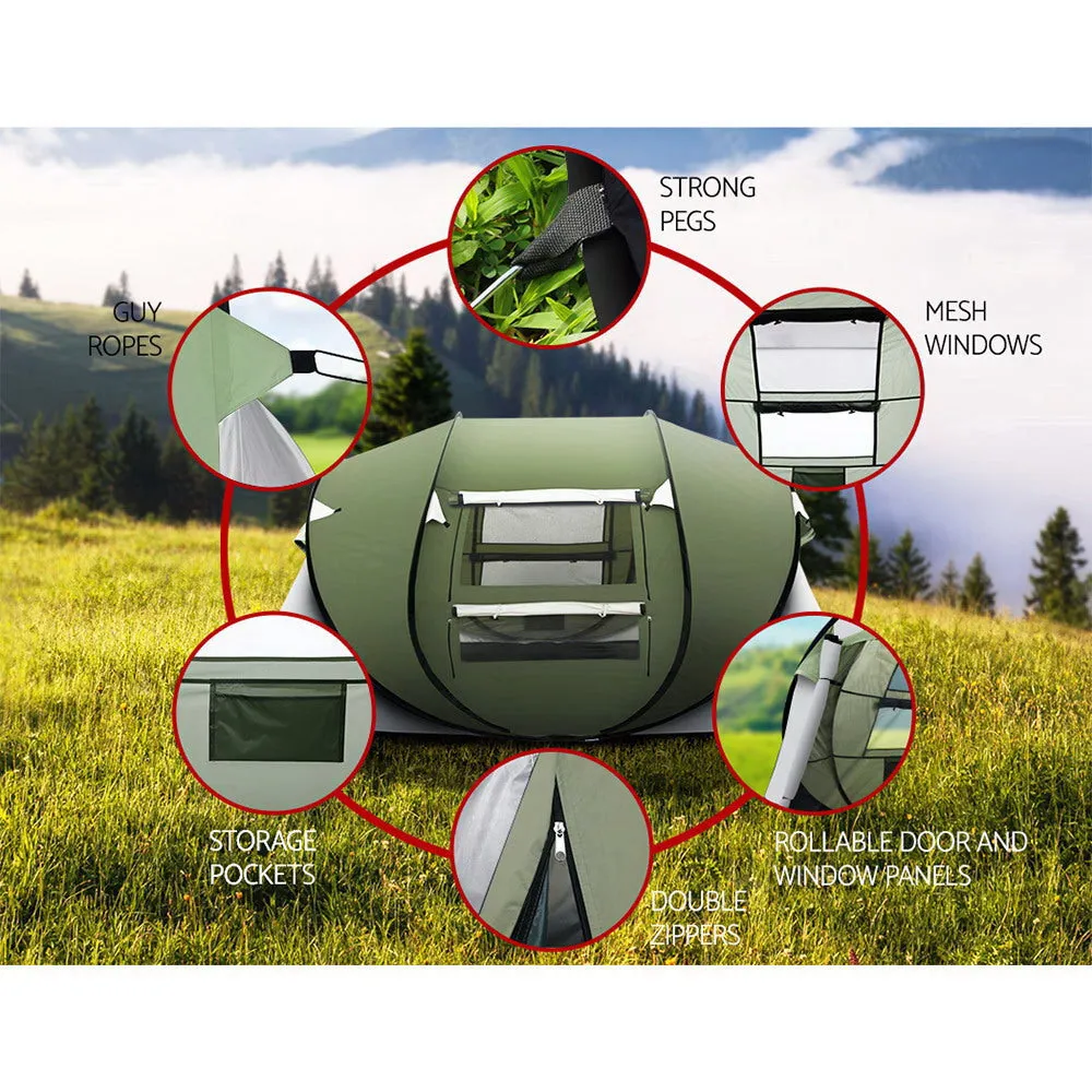 Weisshorn Instant Up Camping Tent 4-5 Person Pop up Tents Family Hiking Beach Dome-VIC_Metro
