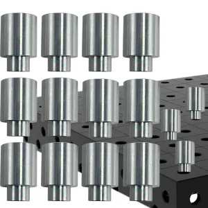 Welding Table Fixture Pins 12 Pcs 5/8 x 1 x 1.5 Stop Alignment Aluminum Accessories Square Quick Setup Fixturing Kit