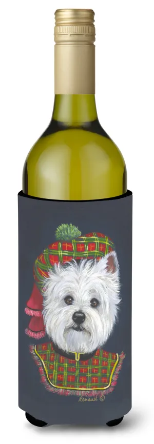 Westie Lad Plaid Wine Bottle Hugger PPP3213LITERK