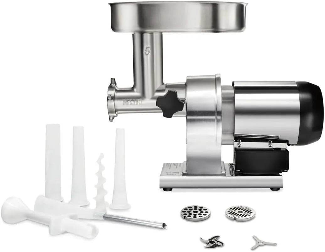 Weston Products Butcher Series N.5 Commercial Meat Grinder - .35 HP - 250W, 09-0501-W