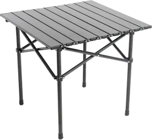 Wind Tour Portable Camping Table Folding Side Table Aluminum Lightweight Table with Carry Bag for Outdoor Cooking Hiking Picnics BBQ Travel (Black)
