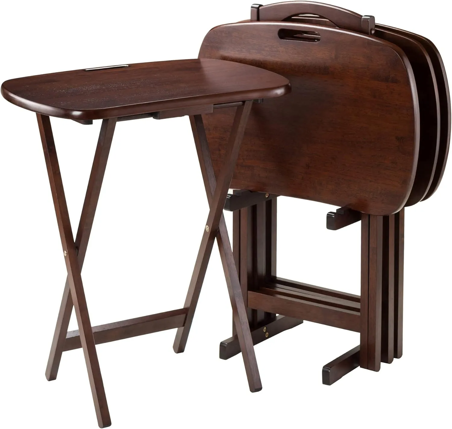 Winsome Lucca Snack Table, 22.83"W x 25.79"H x 15.67"D, Brown,Walnut