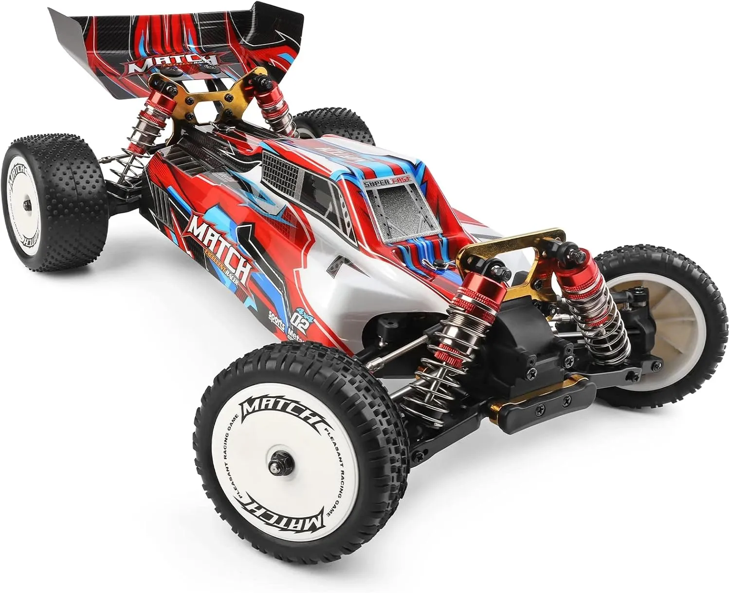 WLtoys XKS 104001 RC Car 45km/h High Speed Racing Car 1/10 2.4GHz RC Buggy 4WD Racing Off-Road Drift Car Toys for Children (104001 2 * 3000)