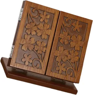 Wooden Vanity Mirror Folding Mirror for Makeup Table Rustic Trifold Makeup Realistic Reflection Easy to Clean