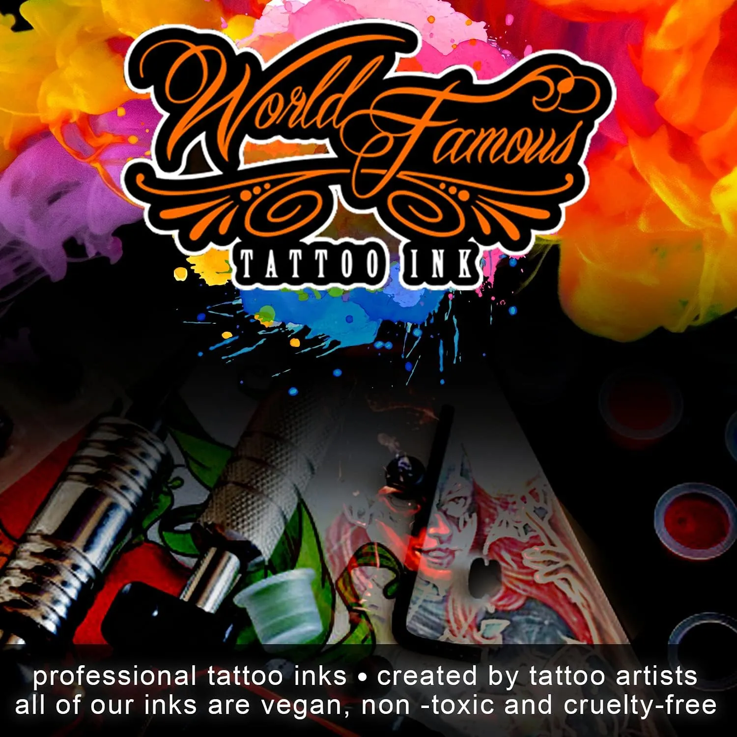 World Famous Red Tattoo Ink, Vegan and Professional Ink, Made in USA, Deep Sakura, 1 oz