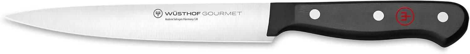 Wüsthof Gourmet 6 Inch Flexible Fillet Knife, Black