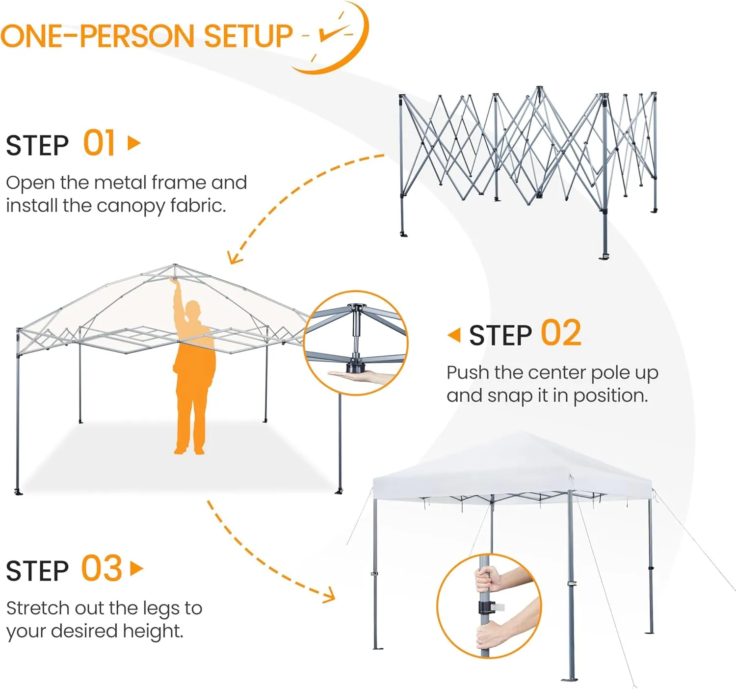 Yaheetech 12x12 Pop Up Canopy Easy Set-up Tent, Portable Outdoor Canopy Instant Tent, Commercial Gazebo with Wheeled Carry Bag & 4 Sandbags for Home, Party & Outdoor Activities, White