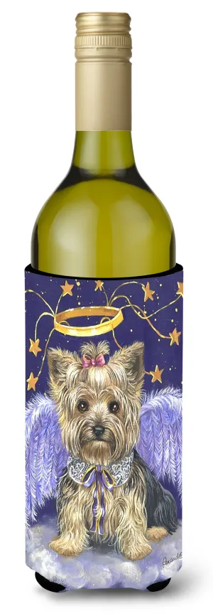 Yorkie Christmas Angel Wine Bottle Hugger PPP3243LITERK