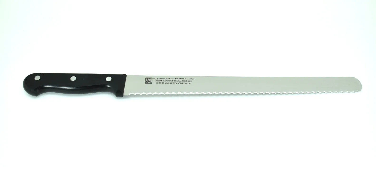 Yoshihiro INOX 1141 Guaranteed Stainless Wave Bread Knife & Saya Cover