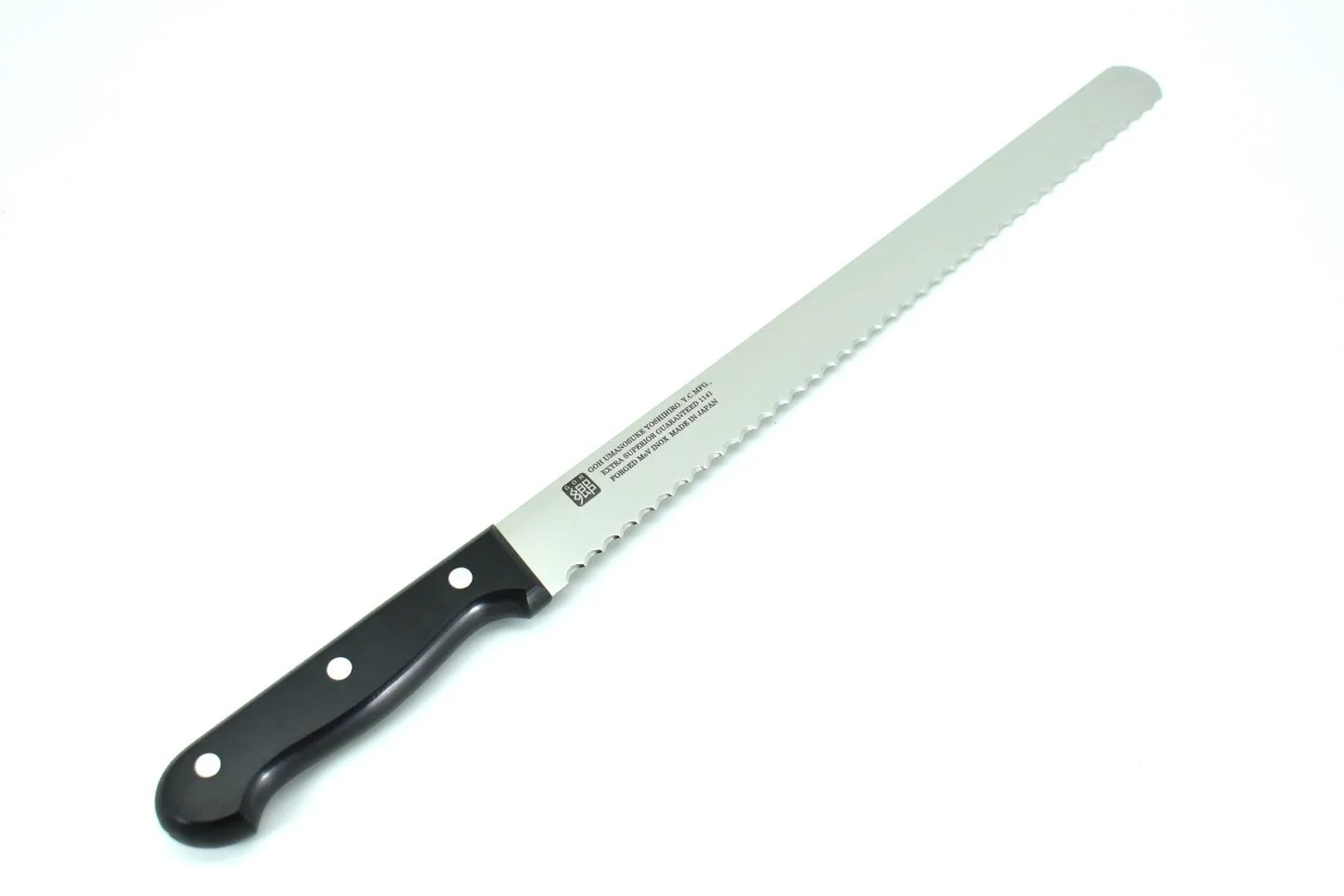 Yoshihiro INOX 1141 Guaranteed Stainless Wave Bread Knife & Saya Cover