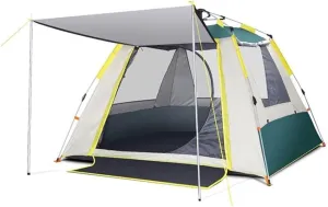 YYDS Tents for Camping Sunscreen Ventilation Camping Tent Instant Pop Up Beach Waterproof Tent Outdoor Sun Shelter BBQ Party 2-3/4-5 People Camping Tents (Color : Green, Size : 210x210x140cm)
