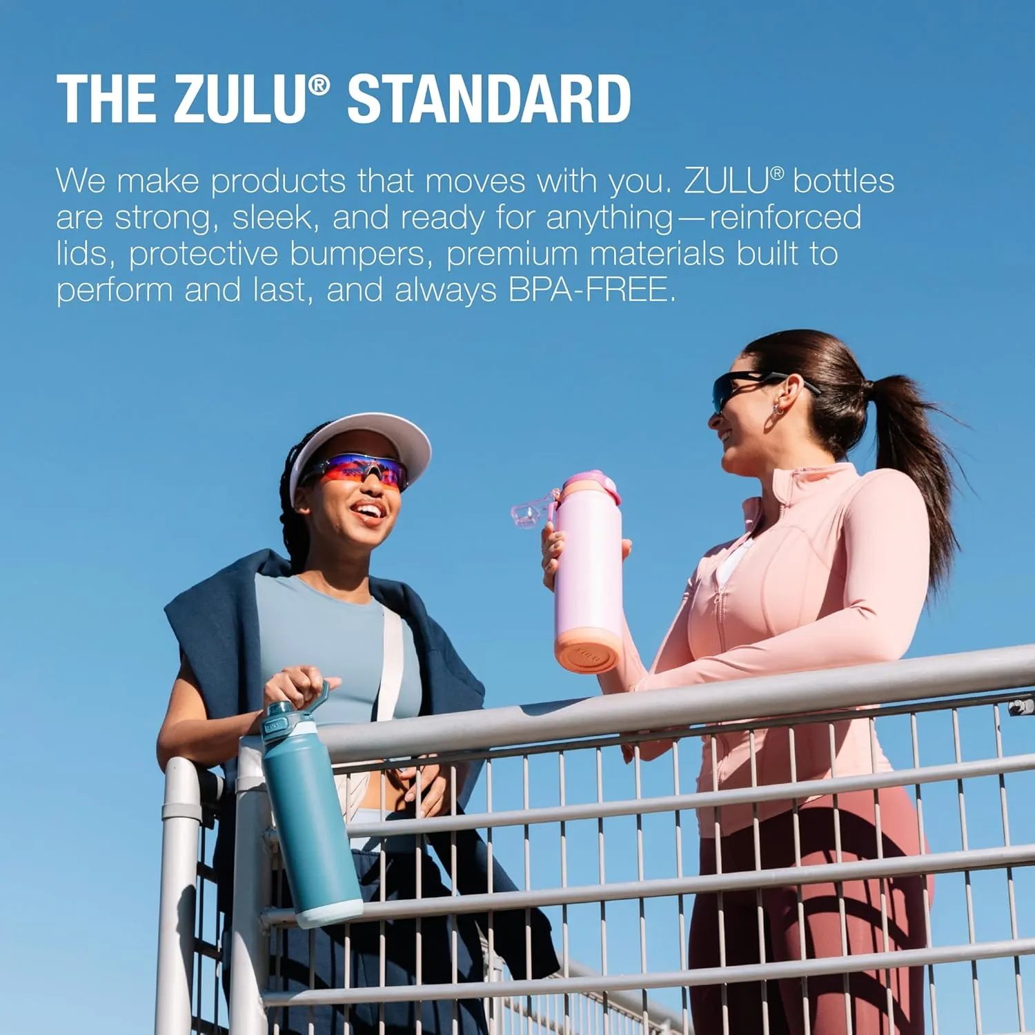 ZULU Powerfill Pro 24oz Stainless Steel Water Bottle with Quick Fill Lid, Triple Walled Vacuum Insulated Metal, Leak Proof Locking Lid, Sip and Chug, Reusable BPA Free, White